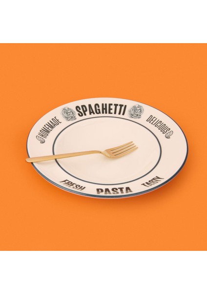 Kitchen Spaghetti Pasta Makarna Tabağı - Beyaz - 27 cm fiyatları