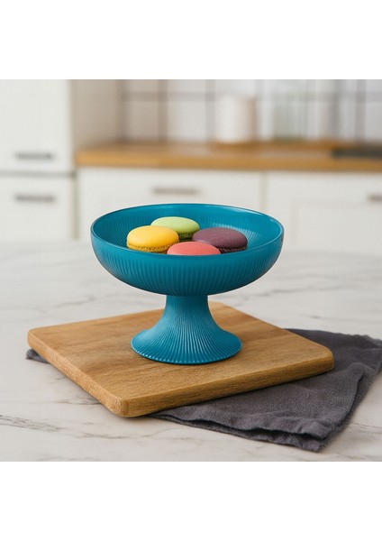Kitchen Resital Tas Ayaklı Kase - Mavi - 15,5 cm