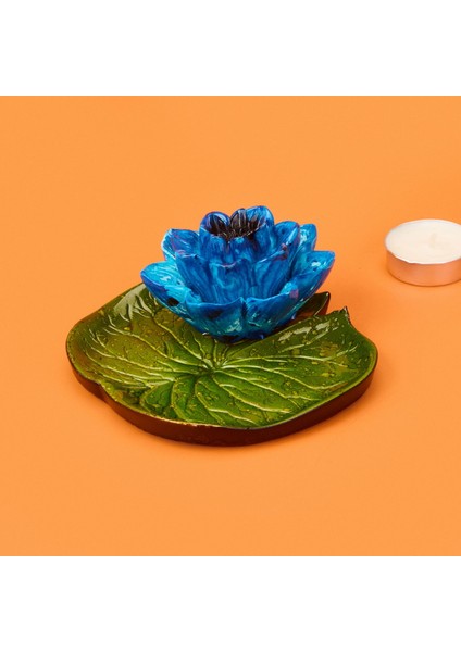 Deco Lotus Dekoratif Tabak - Mavi - 12 cm modelleri