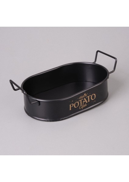 Mini Oval Patates & Cips Sunumluk - 21X13 cm