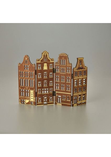 Ahşap Ev - Asorti - 33X25 cm