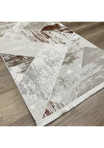 Zenith 1033 Mikrofiber Kaymaz Taban Yıkanabilir Antibakteriyel Modern Taba halı modelleri