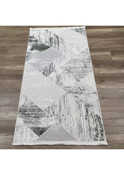 Zenith 1033 Mikrofiber Kaymaz Taban Yıkanabilir Antibakteriyel Modern Yeşil halı