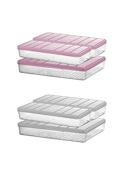 Home - Nora 3'lü 1 Büyük + 2 Küçük Boy Açık Pembe Saklama Kabı fiyatları