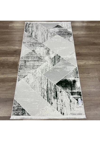 Zenith 1033 Mikrofiber Kaymaz Taban Yıkanabilir Antibakteriyel Modern Yeşil halı fırsatları