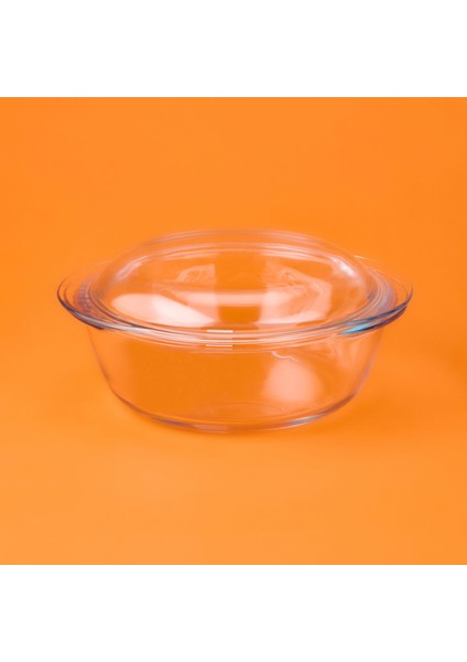 Yuvarlak Fırın Kabı - Şeffaf - 3 Lt