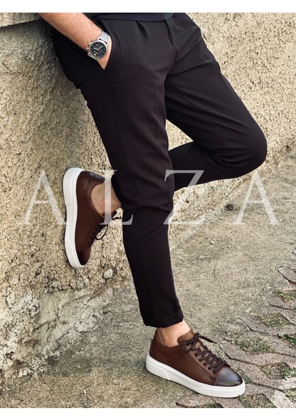 Büyük Numara Hakiki Deri Erkek Sneaker, Günlük Rahat Ayakkabı - Premium Kalite