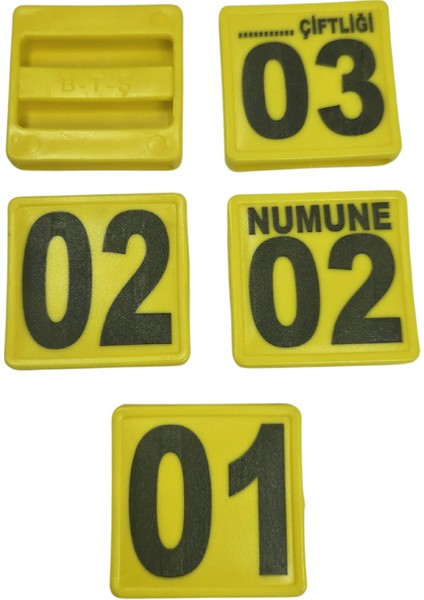 250 Adet Sarı Büyükbaş ve Küçükbaş Kemer Numaratörü