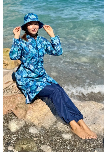 Paraşüt Tam Kapalı Tesettür Mayo 2503 Tülay Lacivert