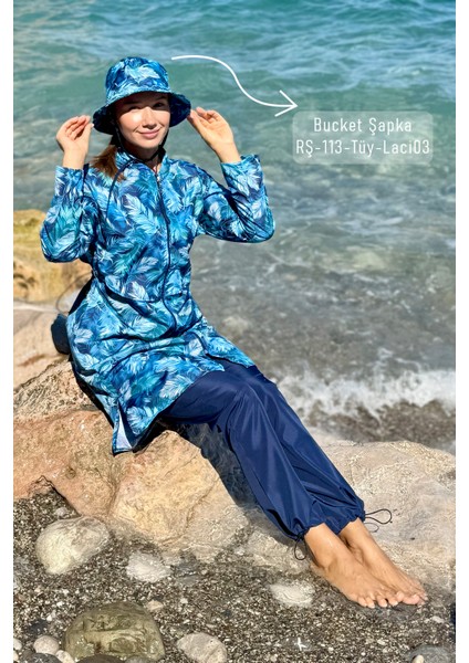 Paraşüt Tam Kapalı Tesettür Mayo 2503 Tülay Lacivert indirimleri