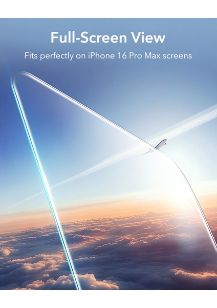 iphone 16 Pro Max Anti-Static Temperli Full Cam Ekran Koruyucu 2 Adet modelleri