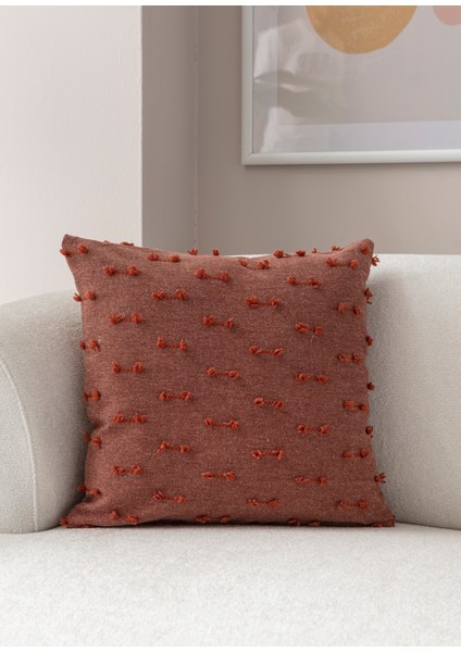 Çizgi Desenli Punch Işlemeli Keten Kırlent Kılıfı 43X43CM, Dekoratif Kırlent Kılıfı fiyatları