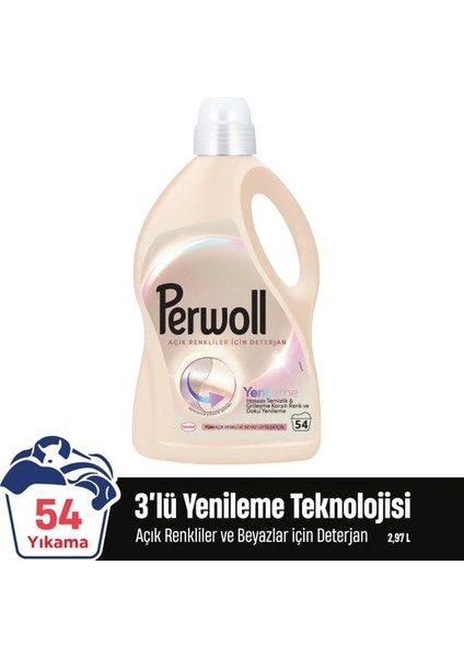 Açık Renkliler İçin Hassas Sıvı Bakım Deterjanı 2.97L (54 Yıkama)