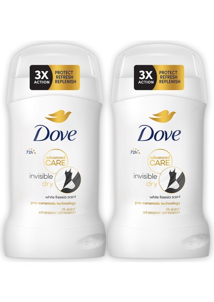 Invisible Kadın Stick Deodorant 72 Saat Advanced Care 50ML X2 fiyatları