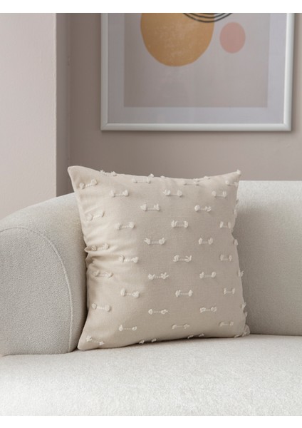 Çizgi Desenli Punch Işlemeli Keten Kırlent Kılıfı 43X43CM, Dekoratif Kırlent Kılıfı fiyatları