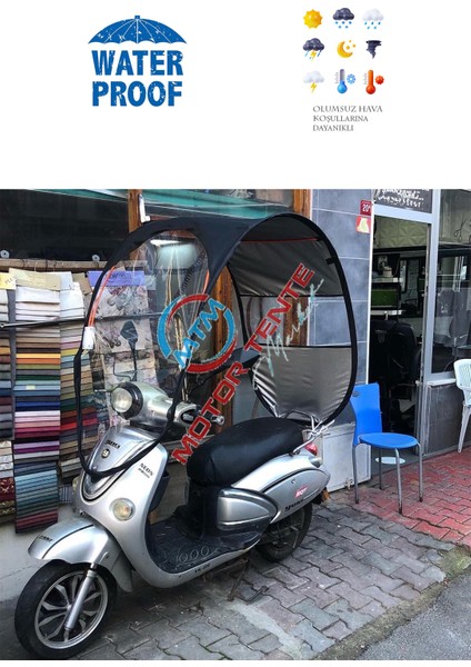 2 Tekerli Motosiklet Tentesi / Scooter Şemsiyesi - Siyah modelleri