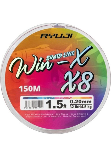 Wınx X8 150M Multı Color Ip Misina 0.20MM fiyatları