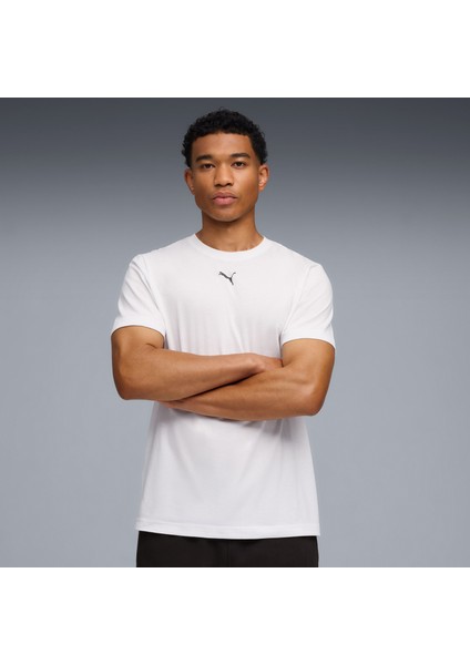 Graphic illustrated Erkek Beyaz Antrenman T-Shirt.02
