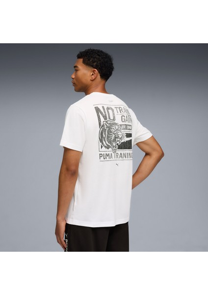 Graphic illustrated Erkek Beyaz Antrenman T-Shirt.02 fiyatları