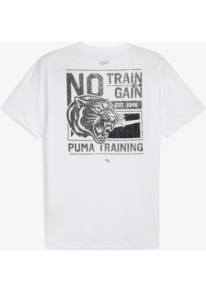 Graphic illustrated Erkek Beyaz Antrenman T-Shirt.02 indirimleri