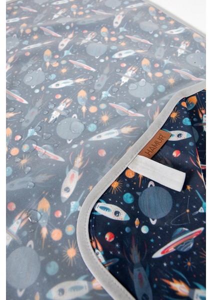 Proof Sıvı Geçirmez 100X140 cm Bebek Çocuk Oyun Etkinlik Aktivite Beslenme Örtüsü Galaxy modelleri