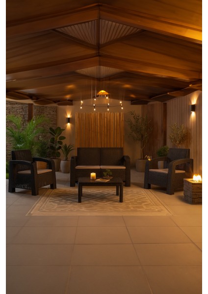 Olimpos 2+1+1+S Balkon&teras Bahçe Mobilyası / Antrasit