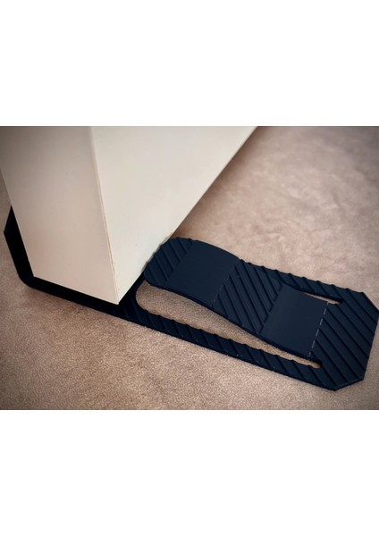 3D Baskı Ayaklı Kapı Stoperi – Duvar Koruyucu, Çift Taraflı Bantlı, Delmeden Montaj