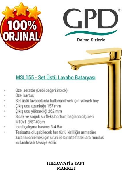 Provido MSL155-A Set Üstü Lavabo Bataryası fırsatları