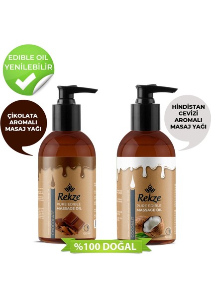 Hindistan Cevizi ve Çikolata Aromalı Vücut Masaj Yağı 120 ml