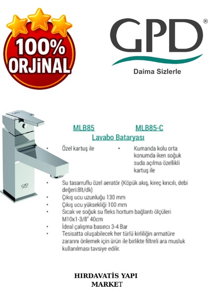 Ritmo MLB85 Lavabo Bataryası fırsatları