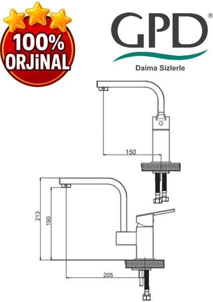 Ritmo MTL85 Tek Gövde Lavabo Bataryası fiyatları