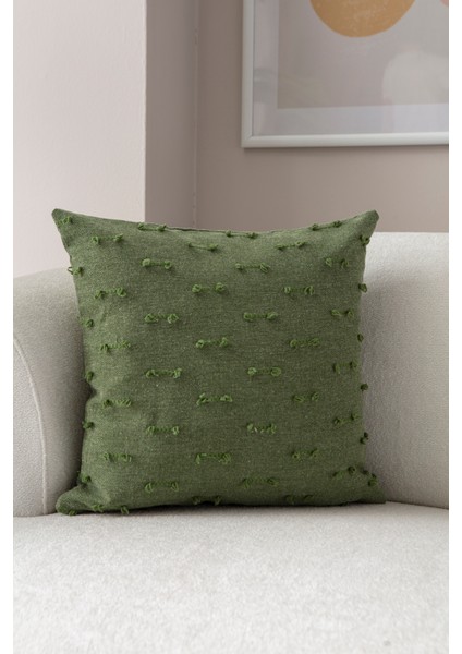 Çizgi Desenli Punch Işlemeli Keten Kırlent Kılıfı 43X43CM, Dekoratif Kırlent Kılıfı fiyatları