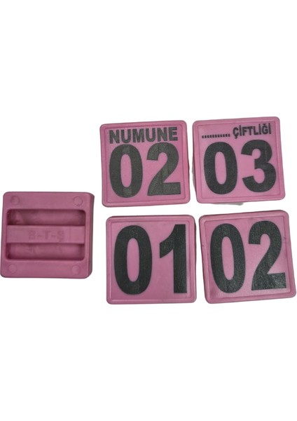 75 Adet Pembe Büyükbaş ve Küçükbaş Kemer Numaratörü
