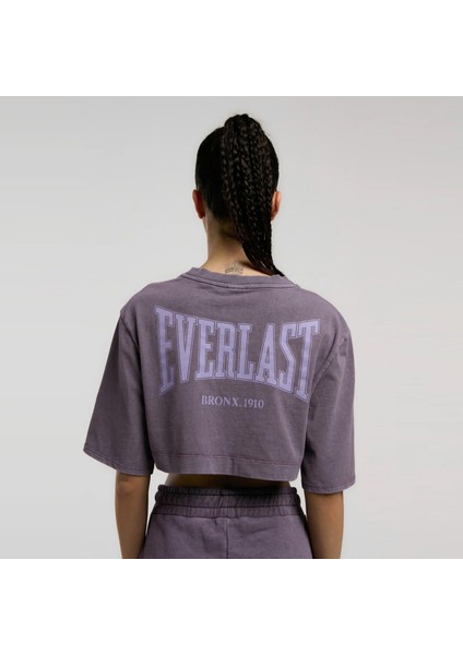 Bronx 1910 Oversize Kadın Mor Crop T-SHIRT.305 fırsatları