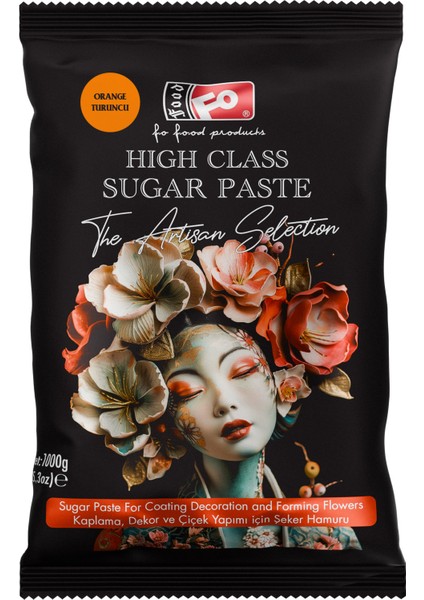Turuncu High Class Kaplama, Dekor ve Çiçek Yapımı için Şeker Hamuru 1 kg