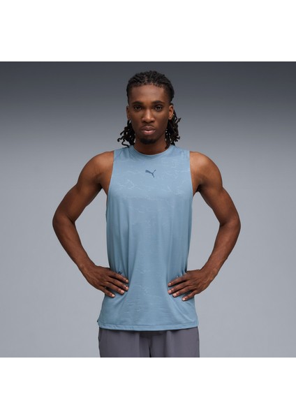 Cloudspun Emboss Tank Erkek Mavi Antrenman Atleti.34