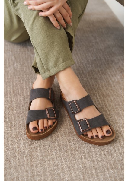 Arizona Günlük Ortopedik Unisex Çift Tokalı Terlik modelleri
