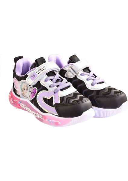 Kız Çocuk Siyah & Pembe Işıklı Spor Ayakkabı Sneakers modelleri