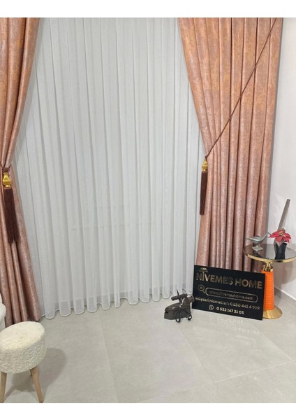 Nivemeshome Burçak Yeni Sezon 1/3 Sık Pileli Tül Perde Apm fırsatları