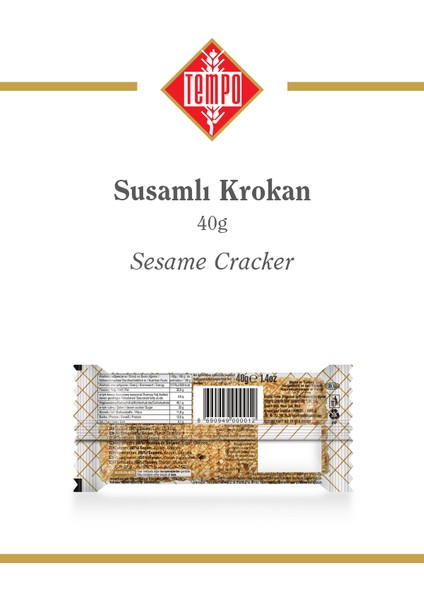 Susam Krokan 40 G x 12 Adet - Sesame Cracker fırsatları