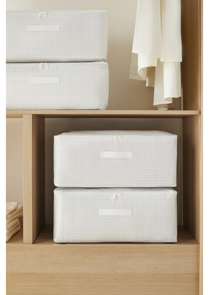 4 Adet Orta Boy Gri Pötikare Baza Altı Valiz Düzenleyici Hurç 52 x 28 x 21 cm fiyatları