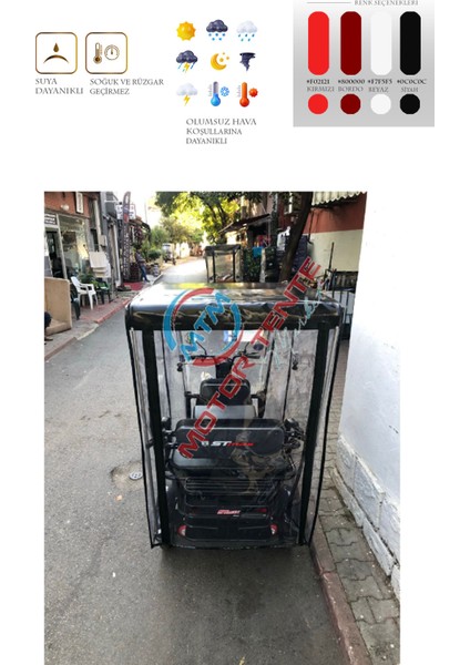 Stmax Elit 960 - 3 Tekerli Motor Brandası - Siyah Renk fiyatları