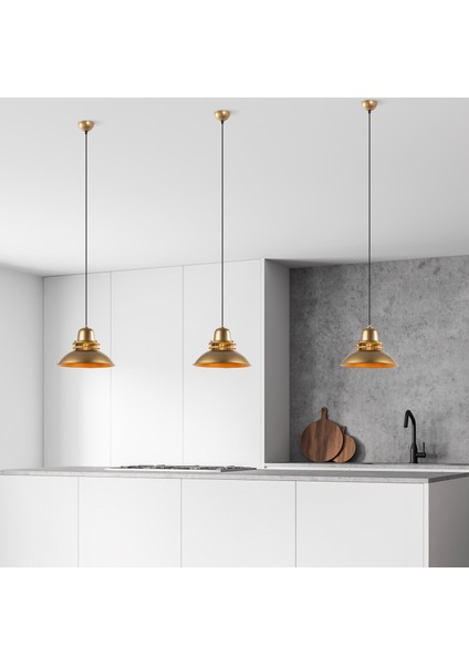 Candela Tekli Sarkıt Aydınlatma Metal Sıvama, Ev, Ofis, Cafe, Restoran Avizeleri, E27 Duy