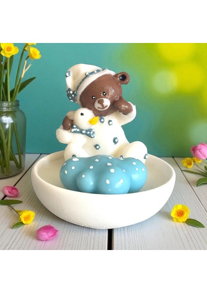 Hediyelik Mum, Ayıcık ve Bulut Model, Çocuk, Bebek.