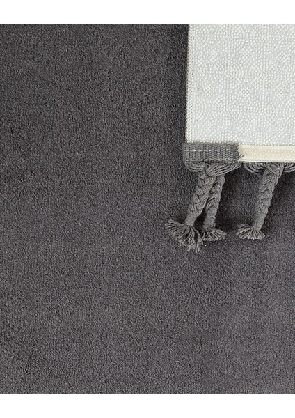 Carol Saçaklı Halı - Antrasit - 80x150 cm fiyatları