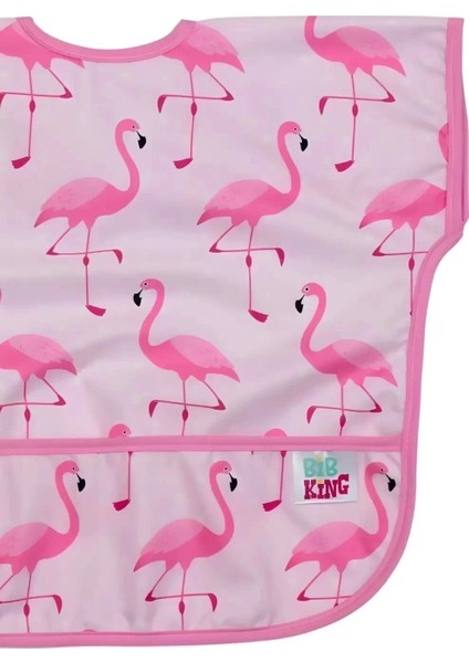 Pembe Flamingo Kolsuz Sıvı Geçirmez Aktivite ve Mama Önlüğü 6-24 Ay fiyatları