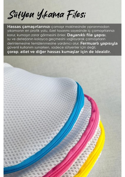 3 Adet Fermuarlı Sütyen/iç Çamaşırı Yıkama Filesi