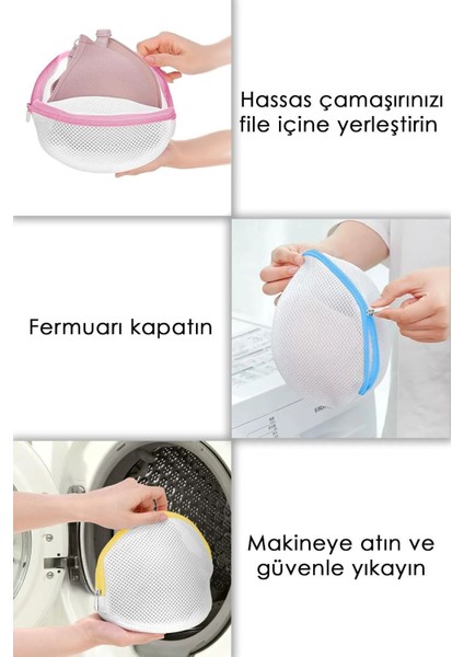 3 Adet Fermuarlı Sütyen/iç Çamaşırı Yıkama Filesi fiyatları