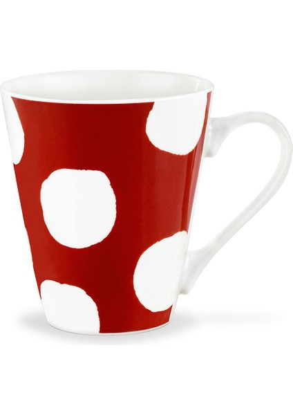 Espoir Point New Bone China Kupa - Beyaz/Kırmızı - 260 ml fiyatları