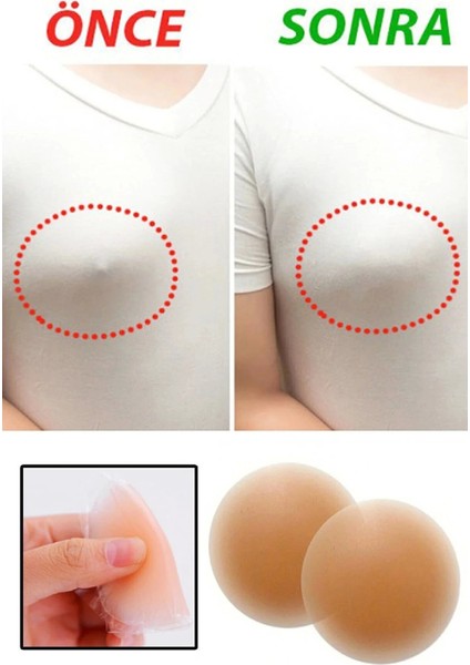 Kadın Ten Silikon Göğüs Ucu Gizleyici Nipple Cover